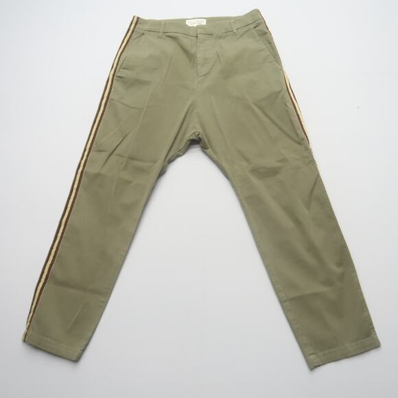 Nili Lotan Paris Pants Size 2 Green Side Stripe Drop Crotch Baggy Trousers - Picture 3 of 12